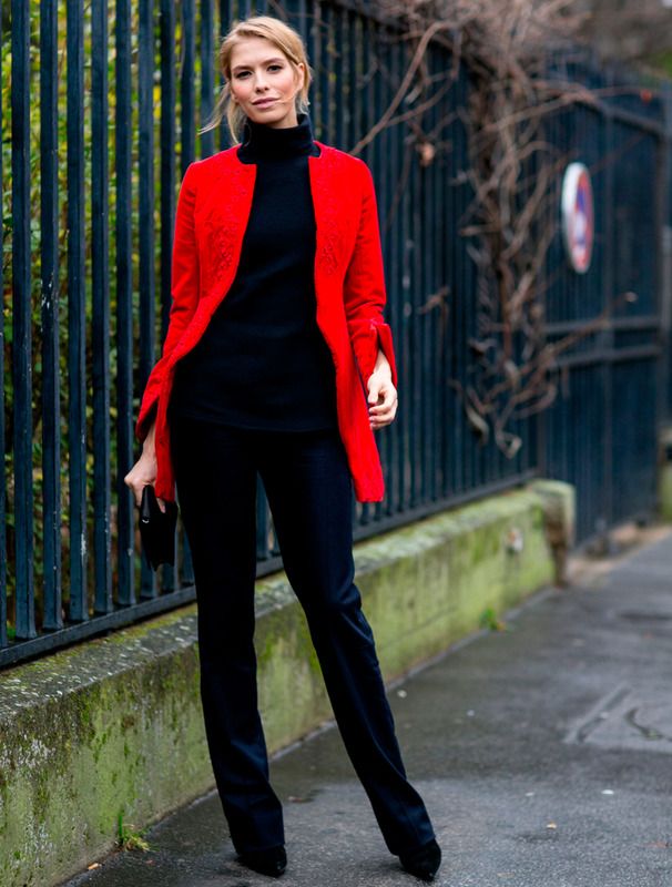 Elena Perminova wearing Dior atParis Fashion Week street style PFW Spring 2015 Couture